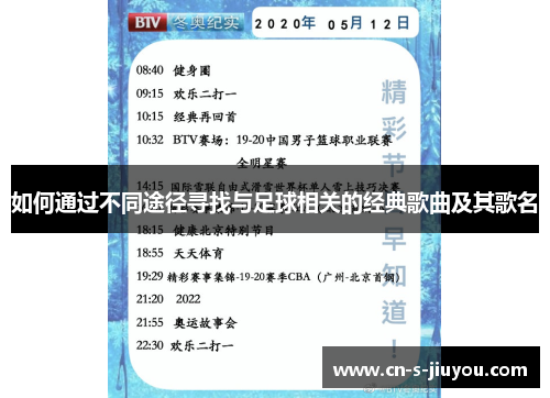 如何通过不同途径寻找与足球相关的经典歌曲及其歌名