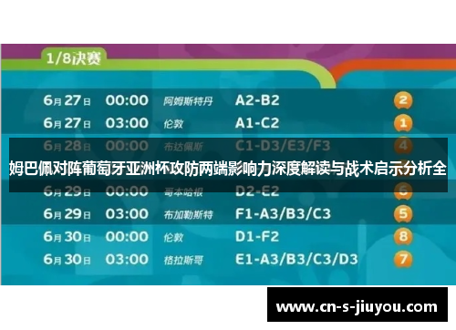 姆巴佩对阵葡萄牙亚洲杯攻防两端影响力深度解读与战术启示分析全